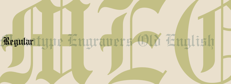 Monotype Engravers™ Old English