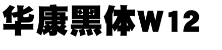 华康黑体W12.ttf字体图片