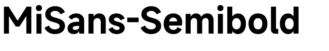 小米MiSans-Semibold.ttf字体图片