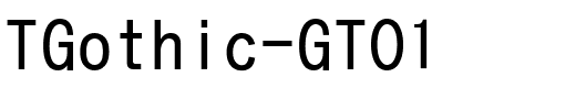 TGothic-GT01.ttc字体图片